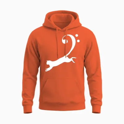 Musical Cat Music Teacher Musician Gifts Unisex Hoodie - Orange
