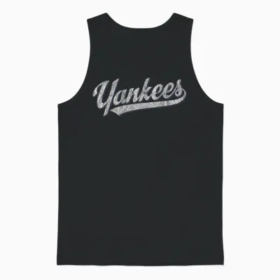 Vintage Yankees Retro Style 70s 80s First Name Personalized Unisex Tank Top - Black