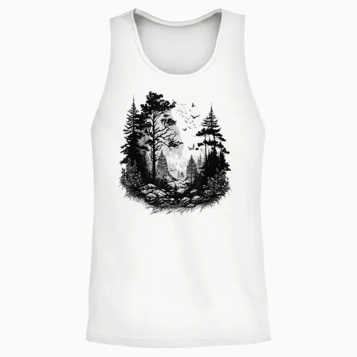 Baum Natur Bäume Wald Umweltschutz Klimaschutz Rescue T-Shirt, Gray Unisex Tank Top - White