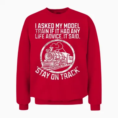 Model Railroading Railroader Railroad Unisex Sweatshirt - Red