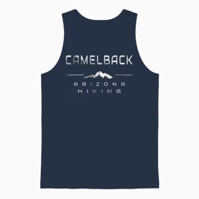 Camelback Mountain Arizona Hiking Unisex Tank Top - Navy