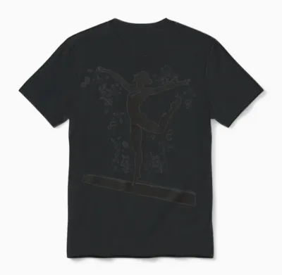 Gymnast Balance Beam Artistic Gymnastics Unisex T-Shirt - Black