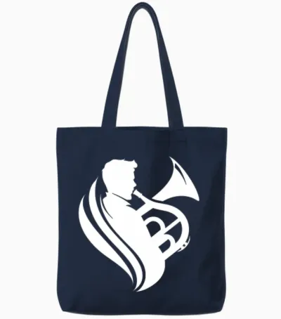 Homme Tuba Boy Concert Band T-Shirt Haut De Gamme Tote Bags - Navy