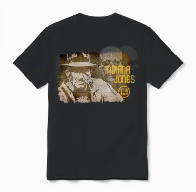 Lucasfilm Indiana Jones Vintage Map and Skull Unisex T-Shirt - Black