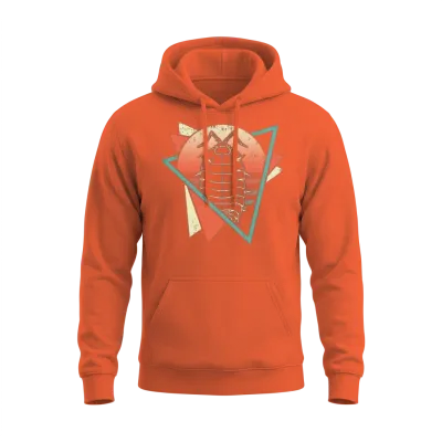 Isopods Retro Vaporwave Unisex Hoodie - Orange