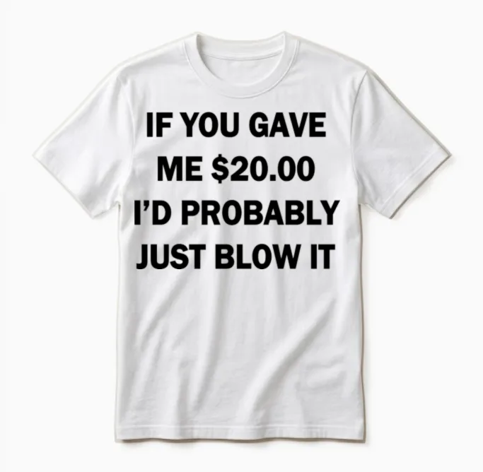 0255 - $20.00 Blow Unisex T-Shirt in White