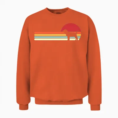 Dog Retro Sunset Beagle Unisex Sweatshirt - Orange