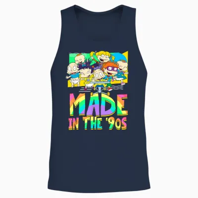 Mademark X Rugrats - Made in the 90s - Rainbow Gradient Unisex Tank Top - Navy