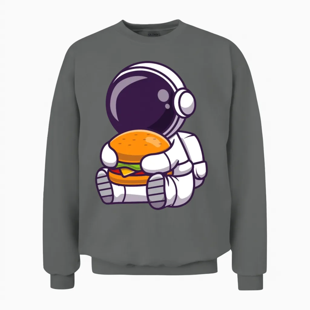 Funny Food Unisex Sweatshirt in Graphite Heather