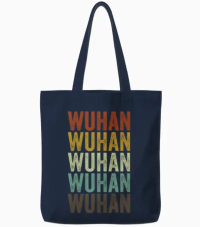Wuhan China Retro Vintage Tote Bags - Navy