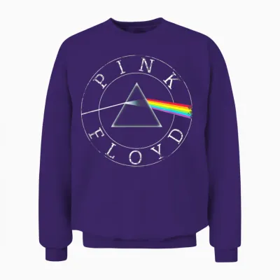 Pink Floyd Rock Band Prism Circle Logo Unisex Sweatshirt - Purple