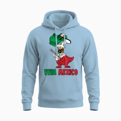 Viva Mexico Kids Independence Day Funny Dance Mexican Unisex Hoodie - Light Blue