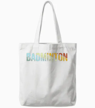 Badminton Retro Tote Bags - White