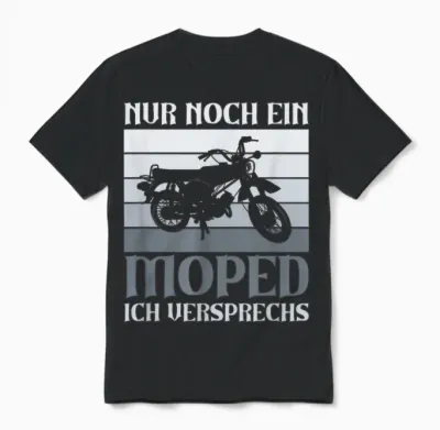 Nur Noch Ein Moped Ich Versprechs Simson Ddr 2 Takt Vintage Unisex T-Shirt - Black