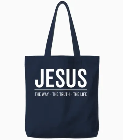 Jesus the Way the Truth the Life Tote Bags - Navy