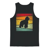 Poodle Retro Unisex Tank Top - Black – 1