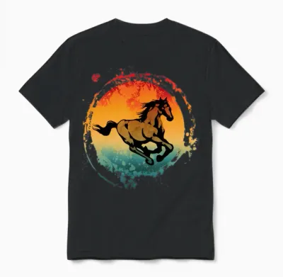 Vintage Horse Unisex T-Shirt - Black