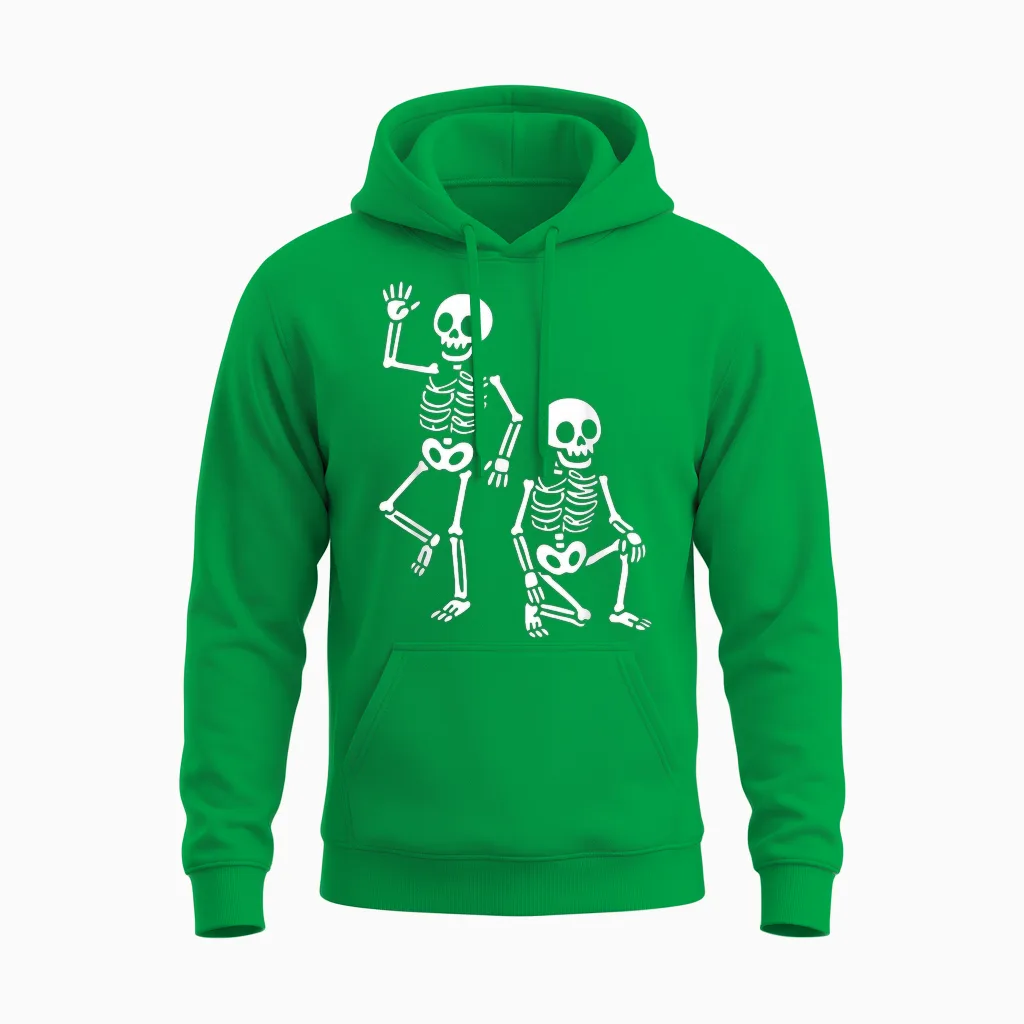 Funny Halloween Trump Skeleton Trump Unisex Hoodie in Irish Green