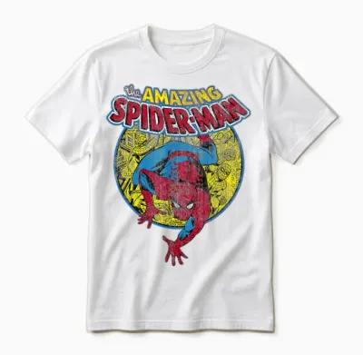 Marvel Amazing Spider-Man Vintage-Comic Unisex T-Shirt - White