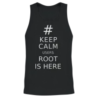 Keep Calm Users Root Is Here Unisex Tank Top - Black – 2