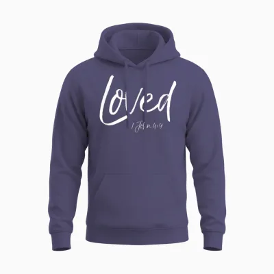 Loved 1 John 4:9 Lustiges Süßes Christliches T-Shirt Von God's Love Unisex Hoodie - Heather Sport Dark Navy