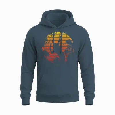 Retro Tennis Unisex Hoodie - Dark Heather