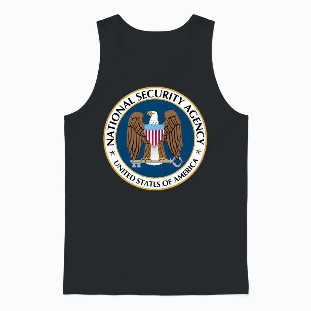 National Security Agency Logo Unisex Tank Top in Black