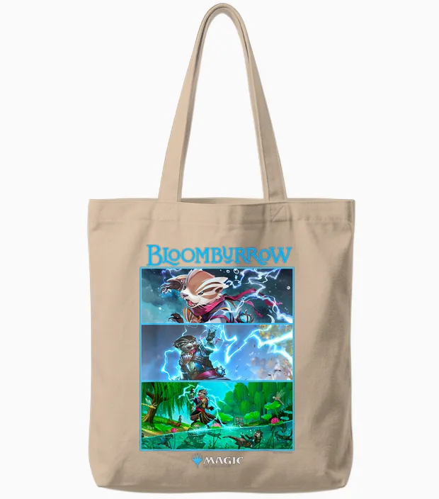 Magic: the Gathering Bloomburrow Panels T-Shirt, Black, S Tote Bags in Natural