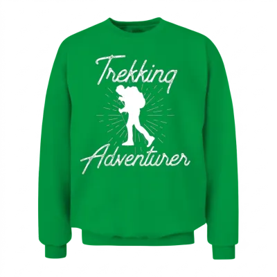 Trekking Adventurer Hike Hiking Hiker Lover Unisex Sweatshirt - Irish Green