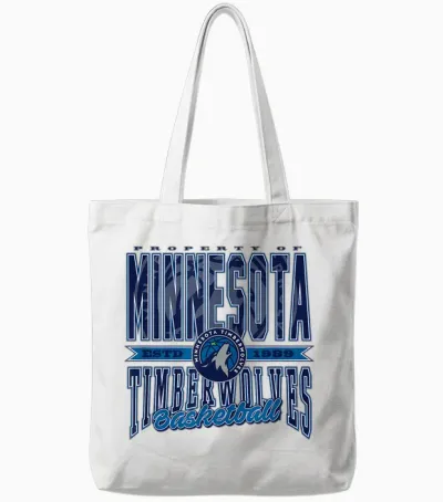 Nba Minnesota Timberwolves Nonstop-Action Tote Bags - White