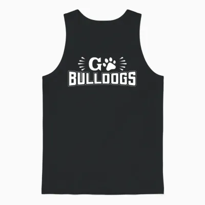 Go Bulldogs Football Teamwork Bulldog School Unisex Tank Top - Black