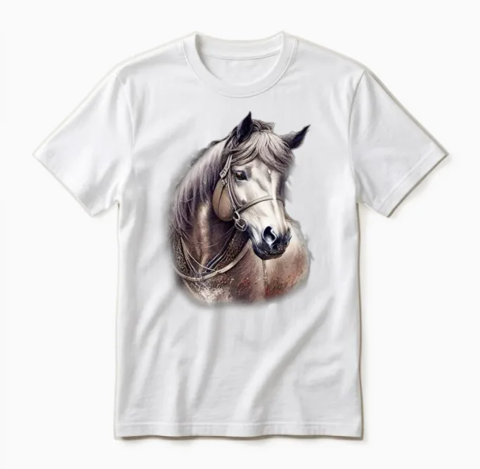 The Wild Horse - Lovers Unisex T-Shirt in White