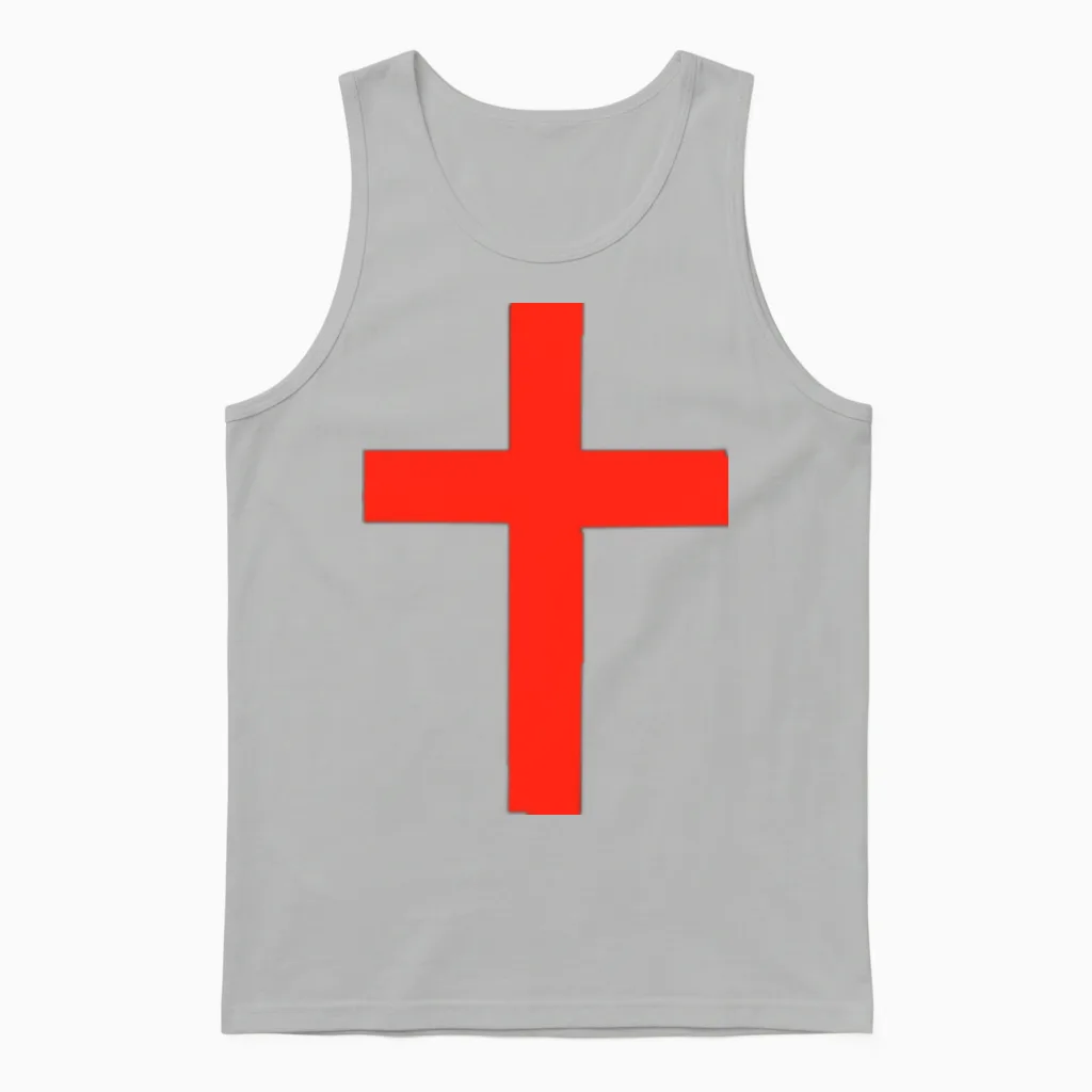Angel's Red Cross Unisex Tank Top in Ash