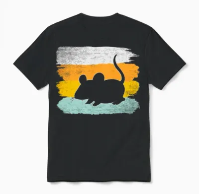 Mouse Retro Unisex T-Shirt - Black