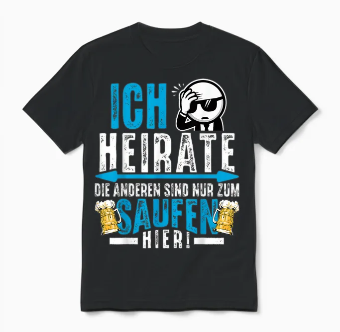 Männer Jga T-Shirt Bräutigam Kostüm Jga Junggesellenabschied Unisex T-Shirt in Black