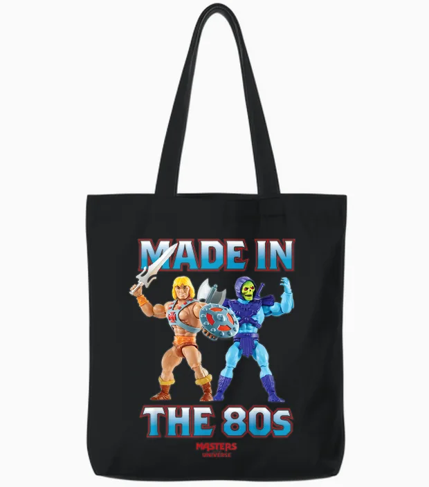 Masters of the Universe Made in the 80s Tote Bags in Black