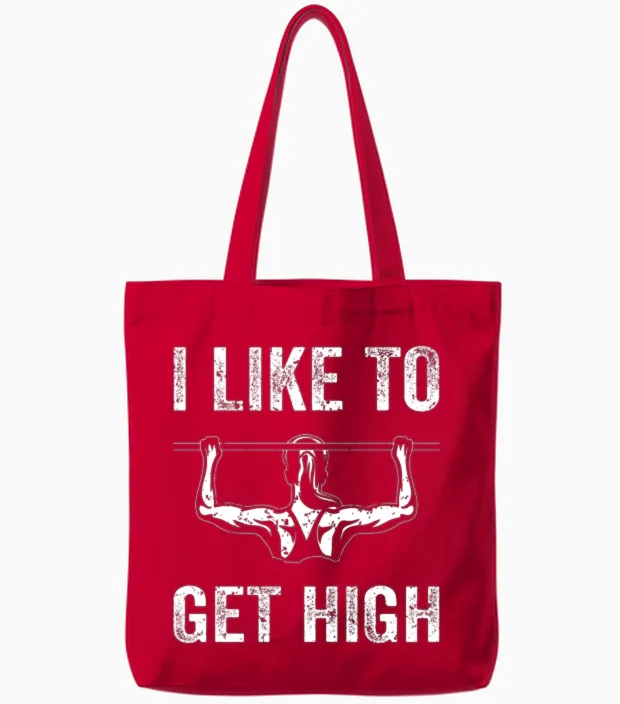 Funny Fitness Gym Workout Women Tote Bags in Red