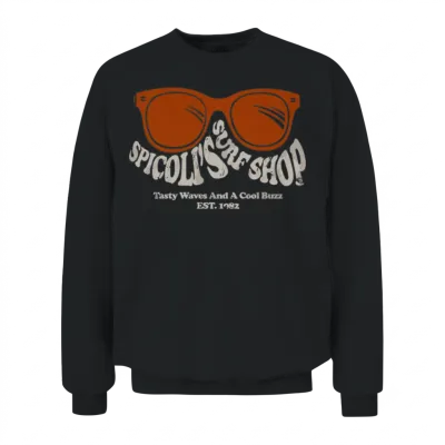 Spicoli's Surf Shop T-Shirt - Retro Beach Vibes Unisex Sweatshirt - Black