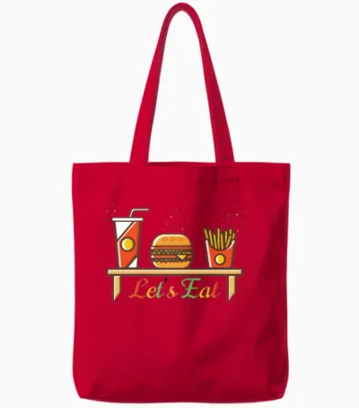 Hamburger T Shirts, Shirts & Tees Tote Bags - Red