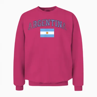 Argentina Flag Vintage Men Women Unisex Sweatshirt - Heliconia
