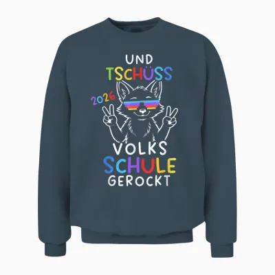 Und Tschüss Volksschule Abgänger Volksschule Abschluss 2026 Unisex Sweatshirt - Dark Heather