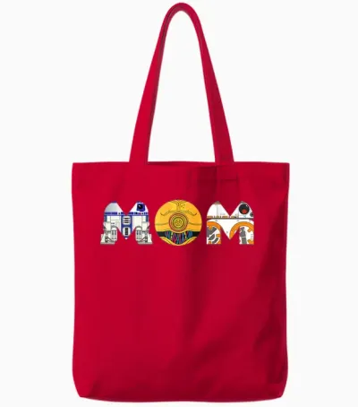 Star Wars Droids R2-D2 C-3po Bb-8 Mom Mother’s Day Birthday Tote Bags - Red