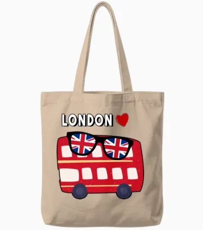 I Love London - Gift for Someone Who Loves London Tote Bags - Natural
