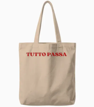 Tutto Passa Y2k Aesthetic Trendy Tote Bags - Natural
