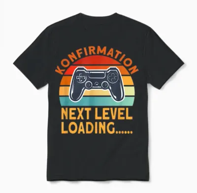 Jugendliche Konfirmation Outfit Mädchen Jungen Unisex T-Shirt - Black