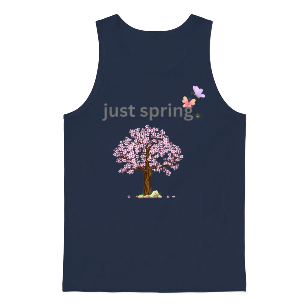 Unisex Spring Trending Creative Unisex Tank Top - Navy