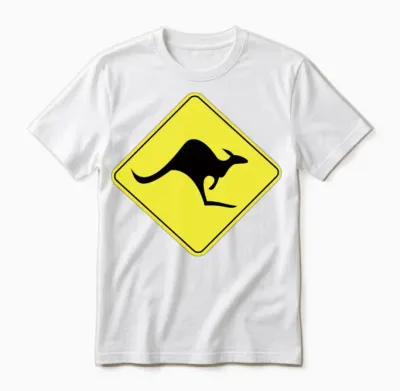 Kangaroo Unisex T-Shirt - White