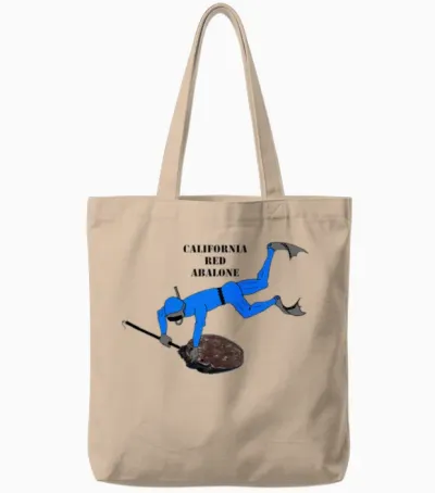 Freediving California Trophy Abalone Diver Urm Tote Bags - Natural