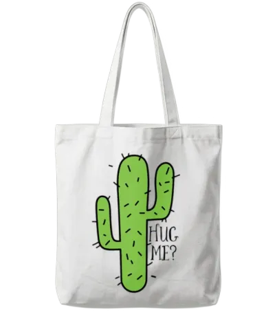 Funny Cactus Quote Tote Bags - White