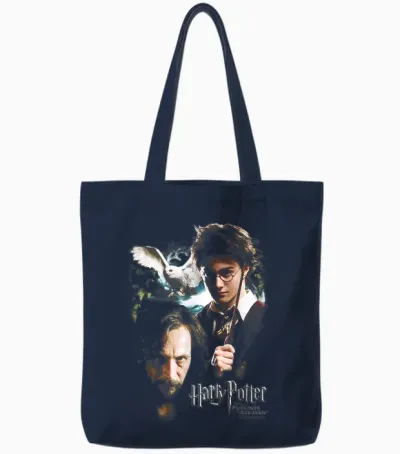 Harry Potter Harry and Sirius T-Shirt, Black, S Tote Bags - Navy